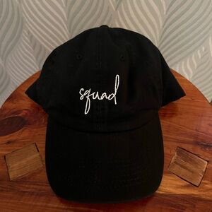 Black 'Squad' Embroidered Cap